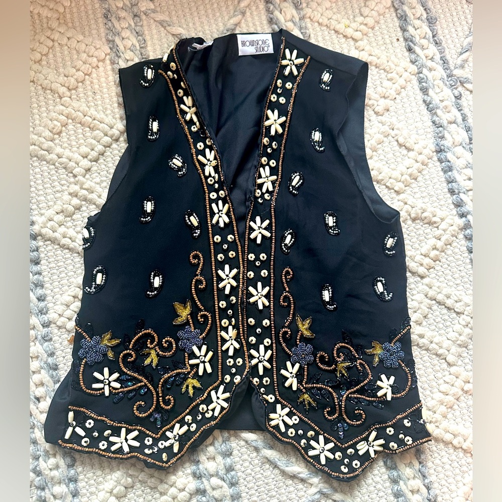 Vintage beaded vest